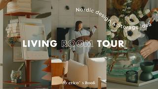 Room Tour: Cozy Scandinavian-Inspired Living Room Tour + Smart Storage Hacks 🏡