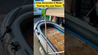 Intex Excursion 5 Mods: New floors! Getting ready for the boating season #intexexcursion5 #boat