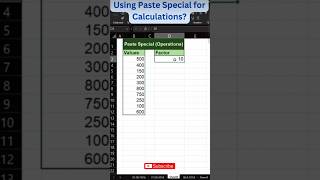 MASTER EXCEL'S PASTE SPECIAL:ADD, SUBSTRACT, MULTIPLY AND DIVIDE IN 30 SECONDS#excel #hiddenfeature