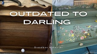DIY Bread Box Makeover | Vintage Floral Upcycle with IOD, Redesign with Prima, & ​@paintcouturepaint