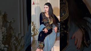Royal Blue Velvet Embroidered Suit | Pakistani Party Wear Dress 2025 | Husn-e-Libaas 💫