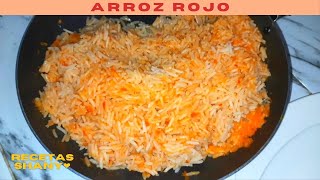 🔥Arroz Rojo Fácil Y Rápido👌😋El Más Sencillo Del Mundo!!😱