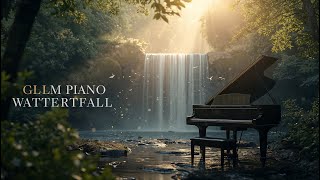 Calm Piano with Gentle Waterfall Sounds | Peaceful Nature Music for Meditation