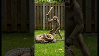 Monkey vs Snake: Unbelievable Puppy Rescue