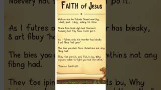 The Faith of Jesus #jesuschrist
