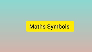 Math Symbols -  List of Useful Mathematical Symbols and their Names #short #mathsymbols