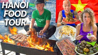 EXTREME Vietnamese Street Food in Hanoi, Vietnam - Egg Coffee, Snails & Worms + Bun Cha in Hanoi
