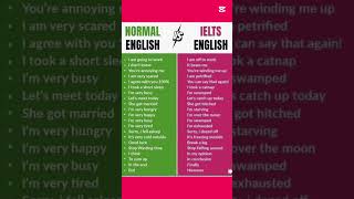 Normal vs IELTS english 🌍#vocabs #vocabulary