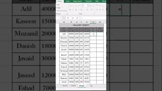 Salary Sheet | Ms Excel | @developersguides