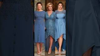 Dusty Blue Dress | Elegance in Motion 💃 #shorts #fashion #design #style #beauty #aifashion #ai