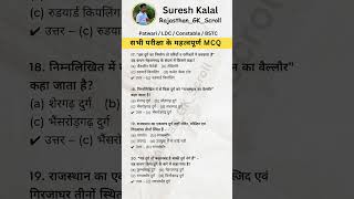 REET 2026 Rajasthan GK MCQ | REET L1 Preparation | राजस्थान सामान्य ज्ञान टेस्ट | Teacher Exam Guide
