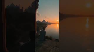 Iconic view of the Taj Mahal from afar! 🕌✨#TajMahal #IncredibleIndia #WondersOfTheWorld #AmaanTravel