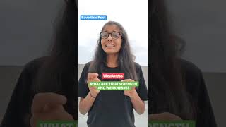 Strength And Weaknesses ? #shorts #short #interview #interviewtips #tips #interviewquestions