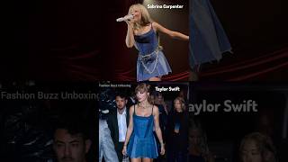 Celebrities wearing similar outfits #whoworeitbetter #taylorswift #sabrinacarpenter #celebsfashion