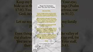 Powerful Prayer for God’s Protection Over You and Your Family #prayerforprotection #familyprayer