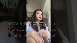 how to tell your asian mom you're moving out  #couple #funny # asian