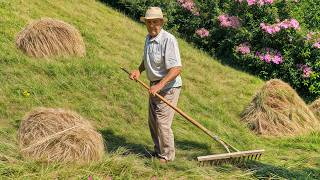 Farming and Haymaking with an Elderly Ukrainian Couple