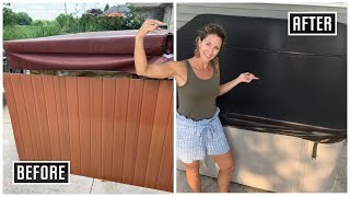Hot tub update with Rethunk Junk paint.