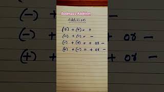 Bodmass Addition rule #bodmas #maths #addition #class6 #easy #mathshorts #exam #rules #yshorts