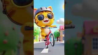 What happened to the cat on the bicycle in the end? #ai #cat #cartoon #animation #story