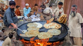 VILLAGE STYLE SAAG Paratha Recipe | ULTIMATE Pakistani Breakfast Street Food | Subha Ka Nashta