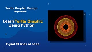 Donut Graphic Design ||  Python Turtle Graphics Design  || #python | ProgramsKart
