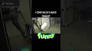 Warehouse Worker's Hilarious Accident Caught on Camera#workplacefails #warehouseaccidents