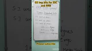 RRB NTPC general science imp bits💯👍 #rrbntpc #ssccgl #rrb #ssc #physics #gs #education #maths #class