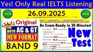 IELTS LISTENING PRACTICE TEST 2025 WITH ANSWERS | 26.09.2025