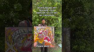 WiTh PeAce 🙏🏾 #creativeinspiration #art #abstractart #contemporaryart #neoexpressionism