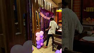 simple pink 💕 purple balloons decoration 🎉🎈