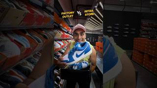 Nike Factory Outlet 🆚 Retail Store #nike #nikefactoryoutlet #sneakers #sneakershopping #sneakervlog