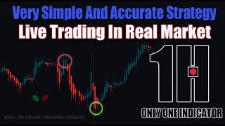 Simple Trading Strategy With 1 Indicator -  best tradingview indicator on 1h Chart