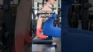 📌Bench Dip Form Tips✅ #triceps #tricepsworkout #tricepsexercise #fitnesstips
