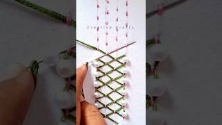 Very easy hand embroidery borderline #shorts #trending #viral #foryou #video #ytshorts #trend