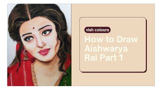 How to Draw Aishwarya Rai in Freehand  Style | Learn Freehand Portrait