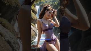 Hercules in Real Life?! Megara Looks Absolutely Stunning 😱💜🔥#livingcartoon #hercules
