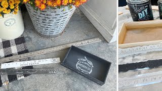 DIY Trays Using Cheap Paint Stir Stick Rulers And JRV Stencils