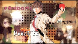 Fandoms react to Death Note part [death note,saiki k, jjk, dandadan, fnaf] #anime #reaction #gacha