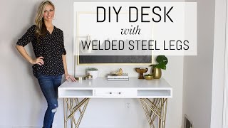 DIY Desk with Welded Steel Legs