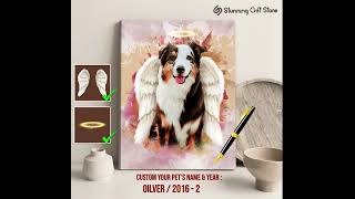 Custom Pet Memorial Portrait From Photo, Pet Memorial Gift, Christmas Gift Ideas
