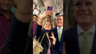 Ambassador Garcetti takes the metro!