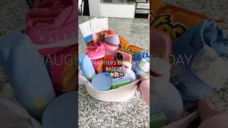 *asmr* birthday basket 💙🌸 #asmr #aesthetic #birthday #giftsforher #giftideas #pink #fyp