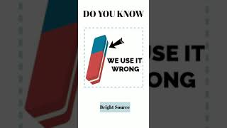 Do you know the real purpose of blue part in a pencil eraser #shorts #eraser #rubber