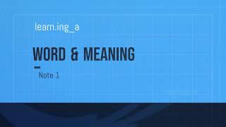 NEW WORD AND MEANING NOTE 1#education #online #kozhikode #kozhikodebeach  #kozhikoden #educacion