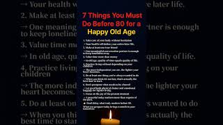 Before You Turn 80… Do These 7 Things for a Peaceful Old Age #healthandwellnessforseniors