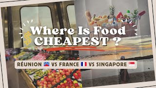 💰is Singapore expensive? | Comparing grocery prices in France 🇫🇷 vs 🇸🇬 Singapore vs 🌴 Réunion Island