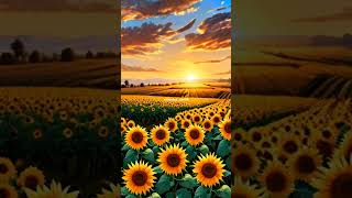 Beautiful #sunflowers  🌻 #shortsviral #serenescenes #peacefulscenes