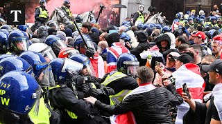 Police Clash with "Free Speech" Protesters During Tommy Robinson Rally in London