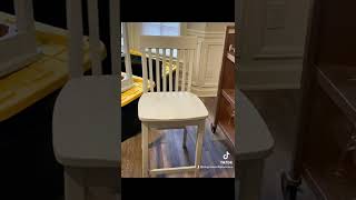 Barstool makeover 🤩🤩 I used fusion mineral paint (sterling) and redesign prima transfers